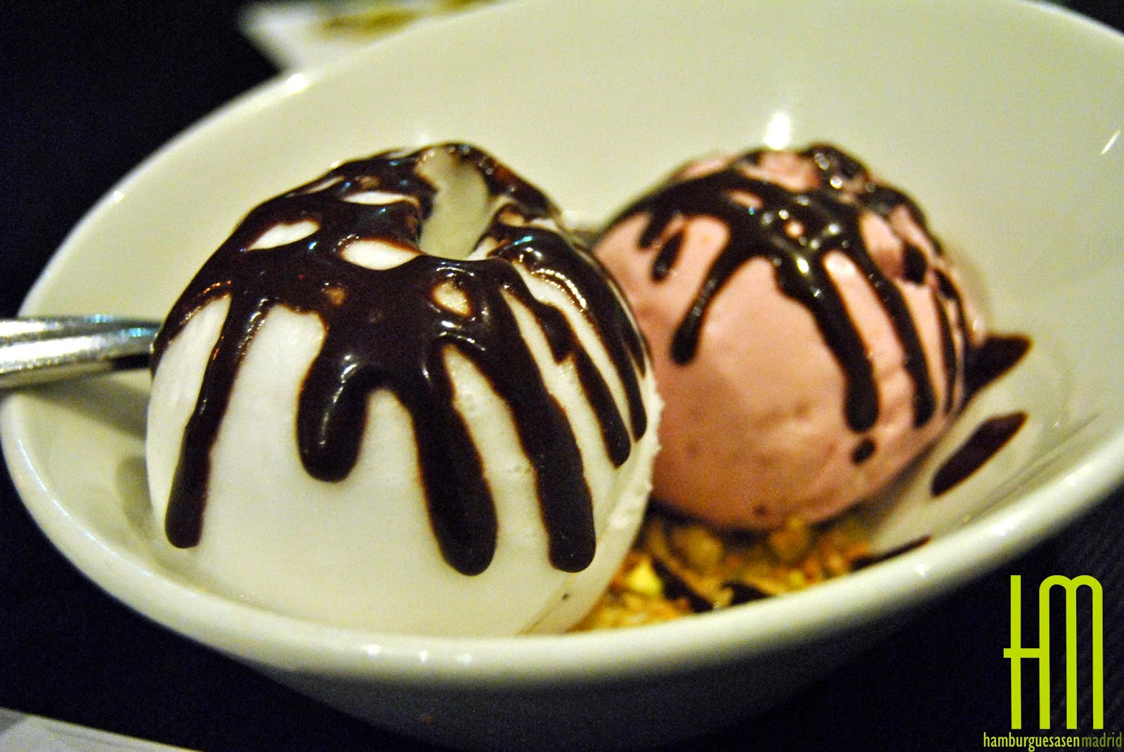 Helado gin tonic y fresa