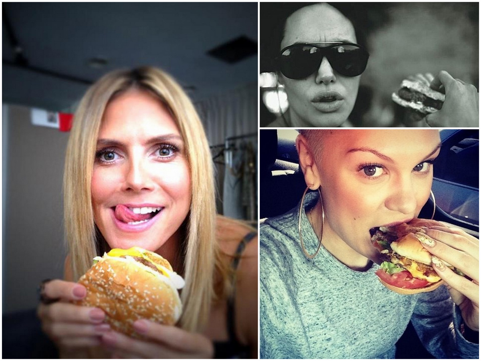 Hamburguesas famosos selfie