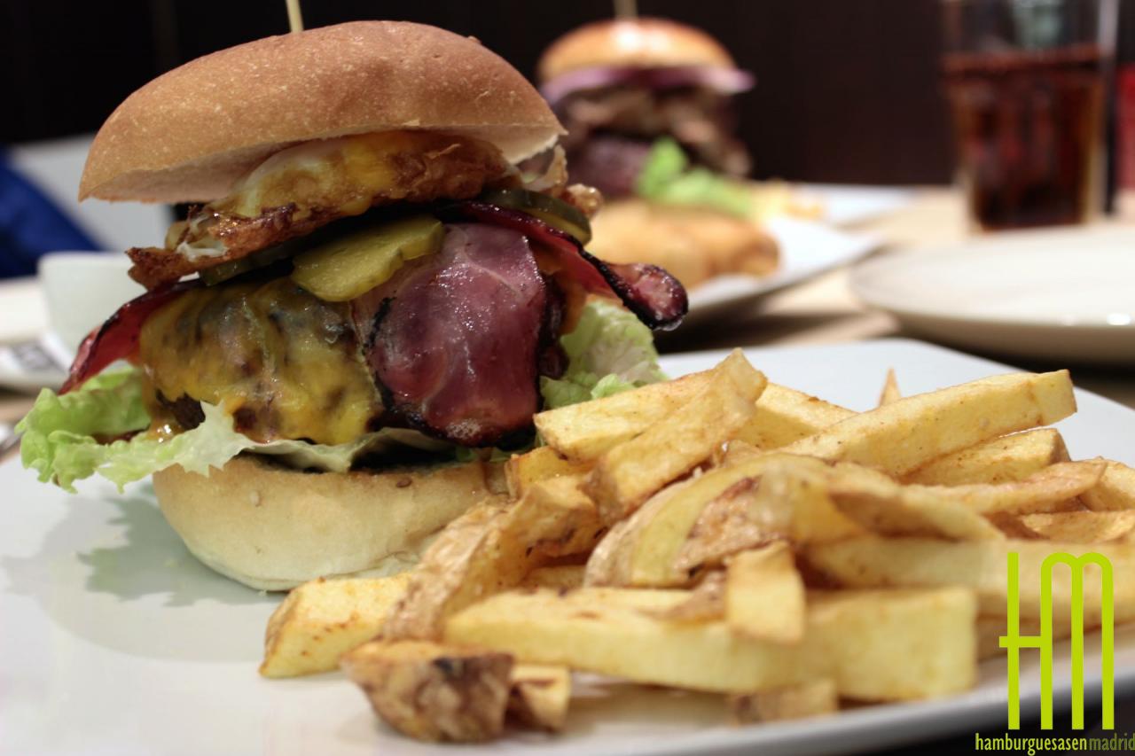 Patatas fritas hamburguesa