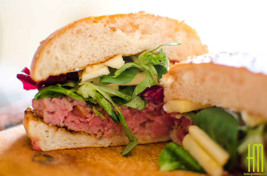 Detalle Corte hamburguesa Caramelizada
