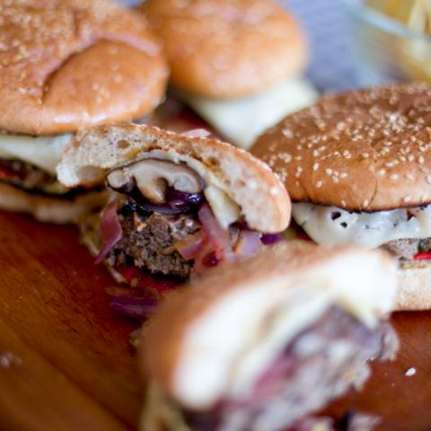 Burger Setas Cortadas