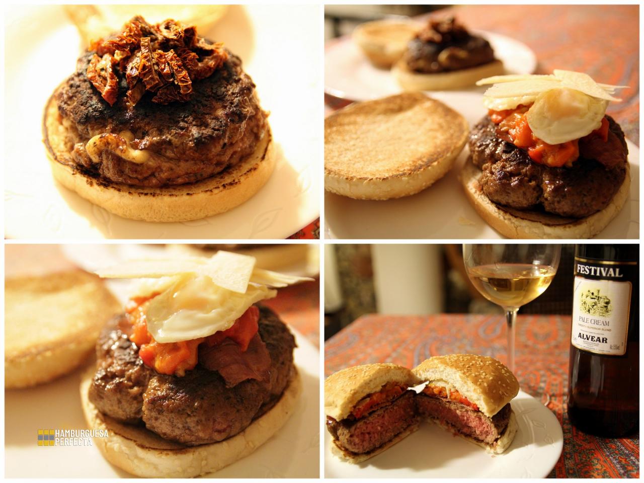 Collage burgers caseras