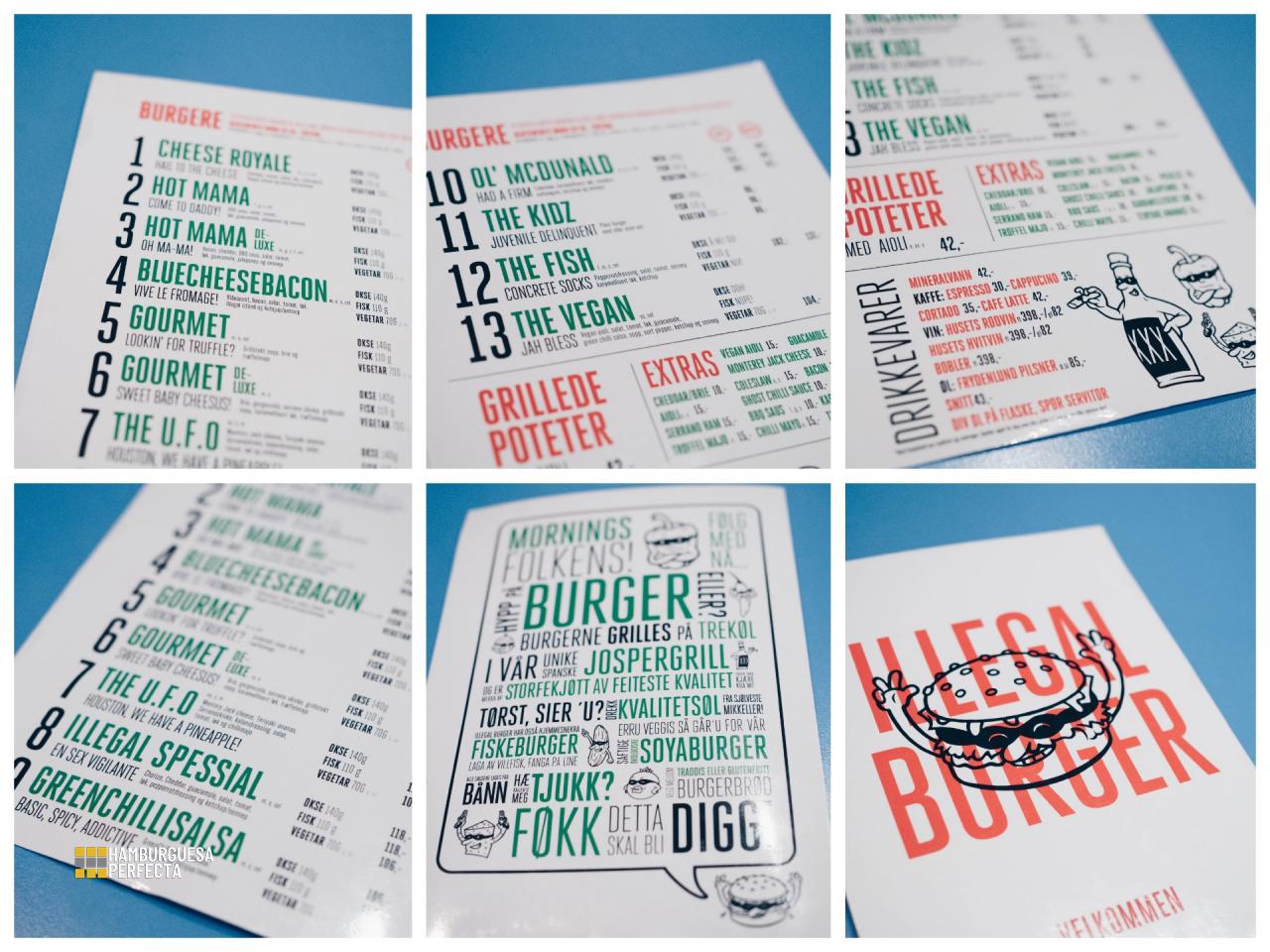 Collage Carta Illegal Burger