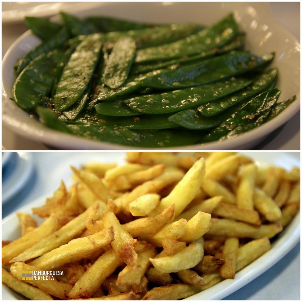 Patatas fritas y tirabeques La Vaca Argentina