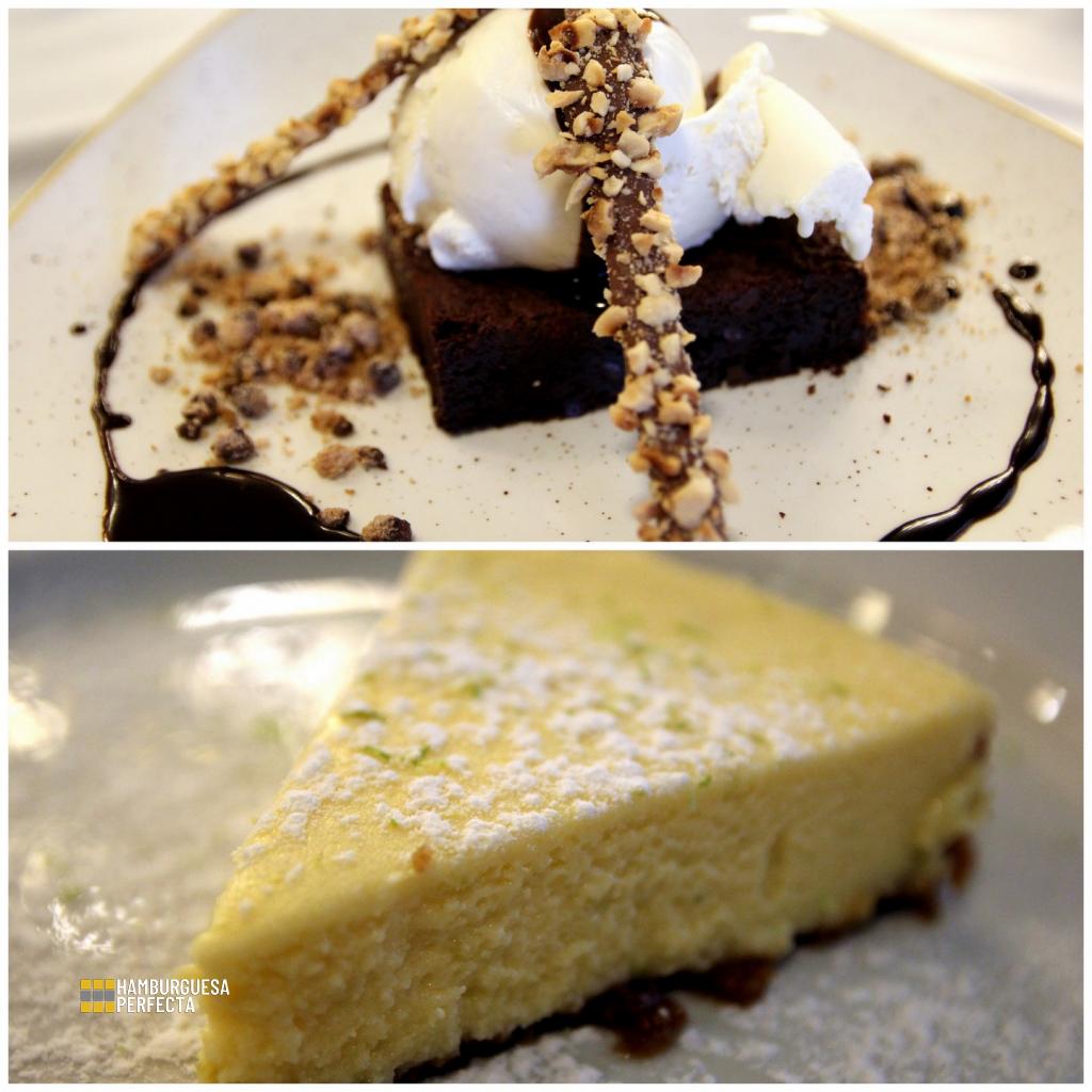 Brownie de Chocolate y Tarta de Lima La Vaca Argentina